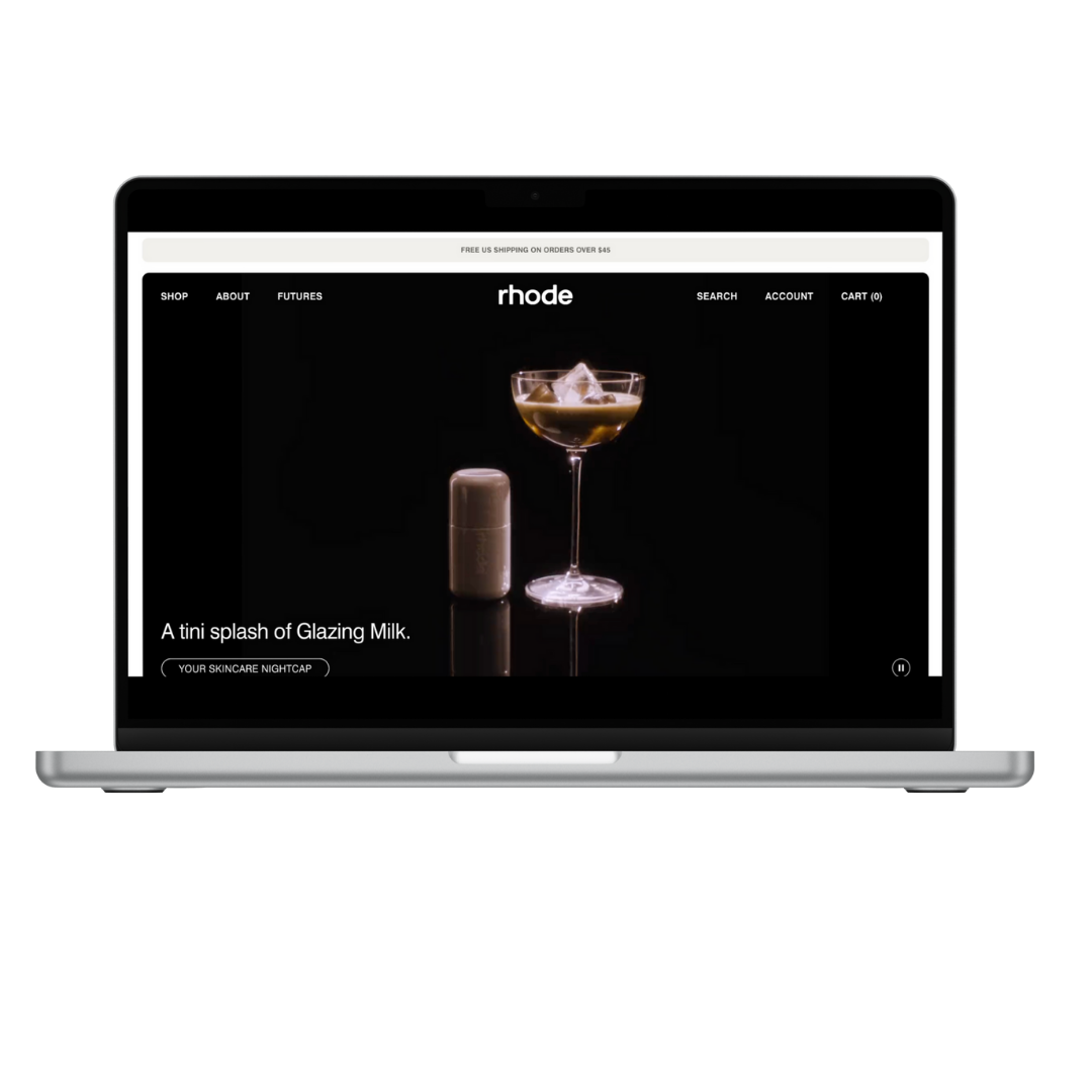 Website design on laptop