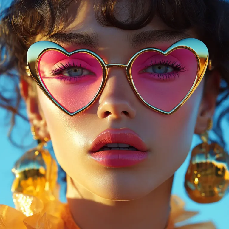 social media pink glasses digital marketing model girl (